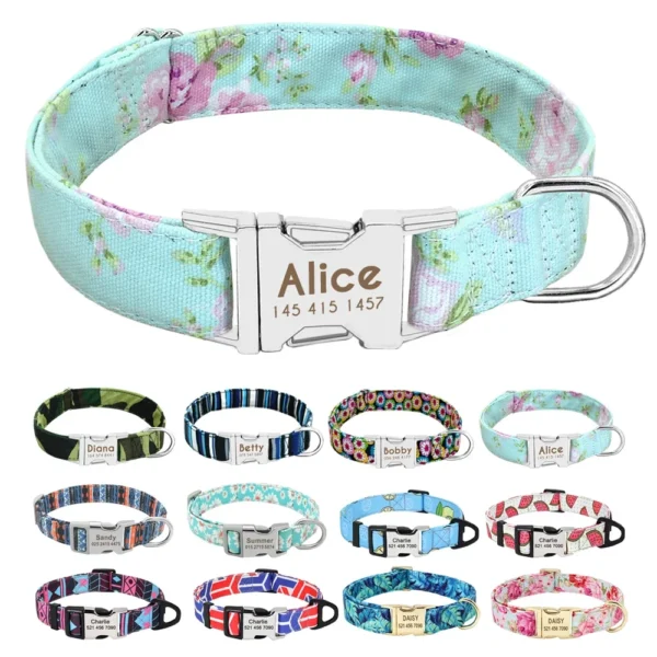 Personalized Nylon Dog Collar